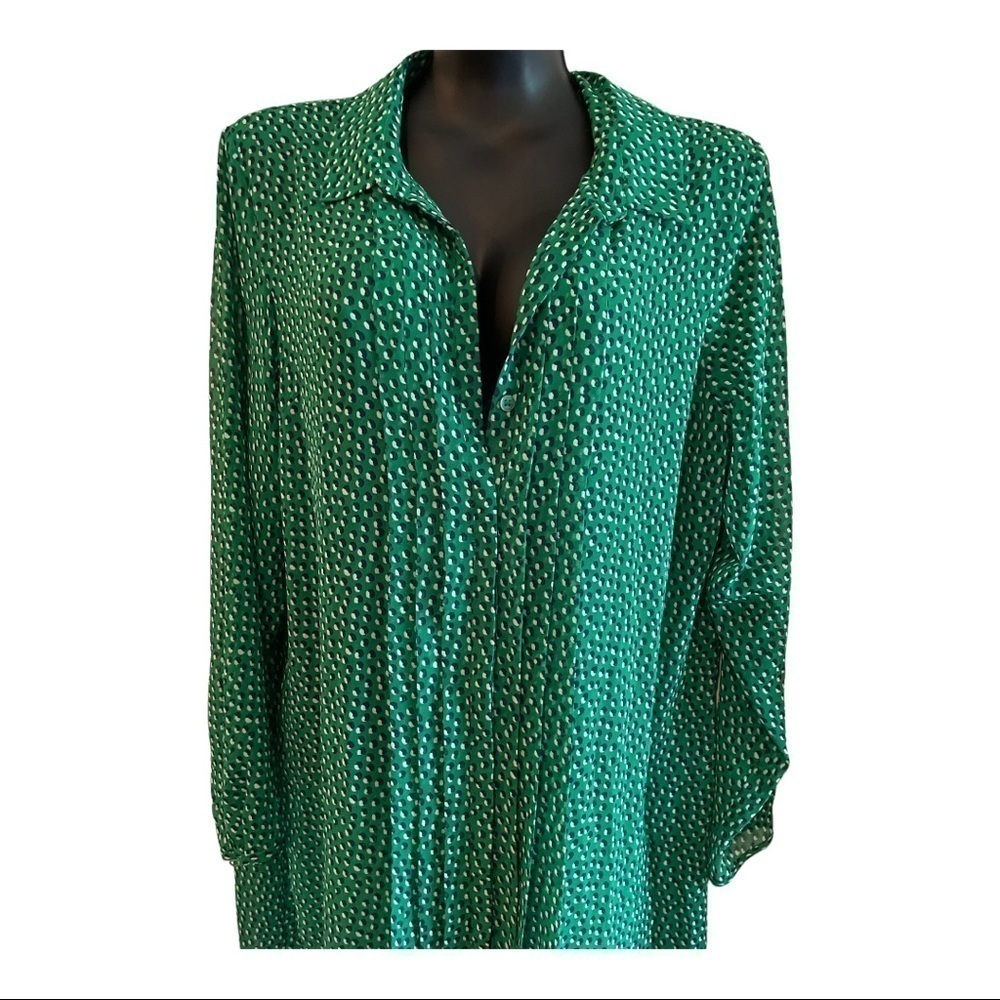tom Baker green sheer cover up - Picture 2 of 10